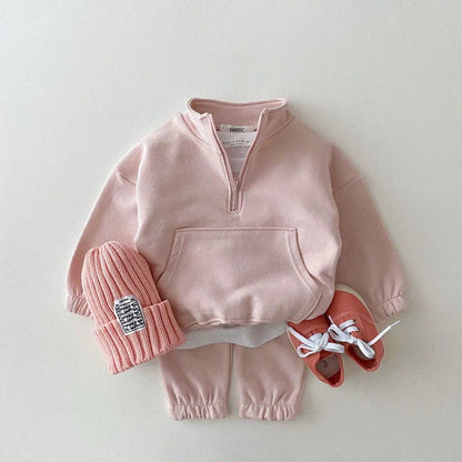 Children's Cozy Two - Piece Outfit Set – Soft Top & Matching Bottoms - Ewapi