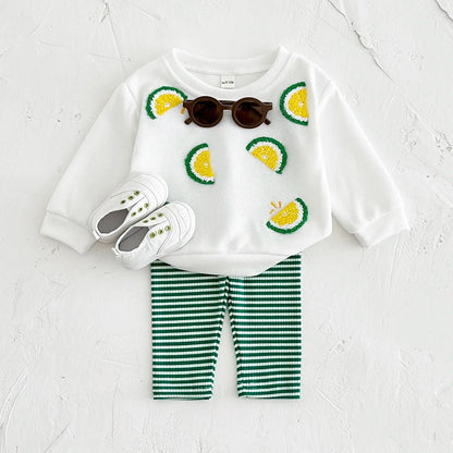 Children's Cozy Two - Piece Outfit Set – Soft Top & Matching Bottoms - Ewapi
