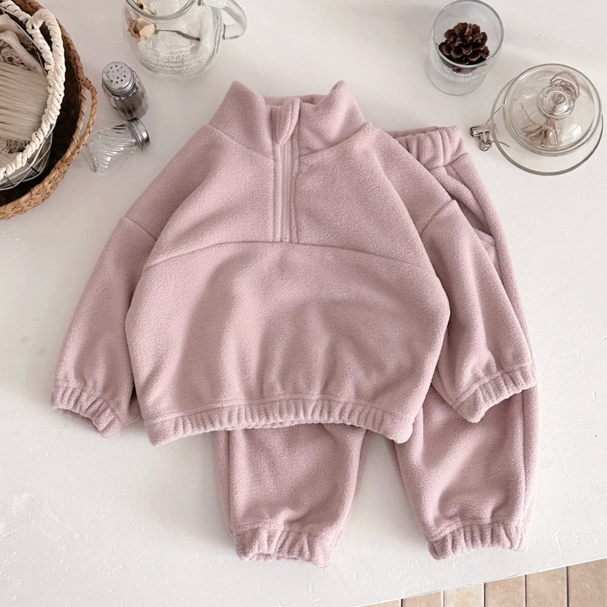 Children's Cozy Two - Piece Outfit Set – Soft Top & Matching Bottoms - Ewapi