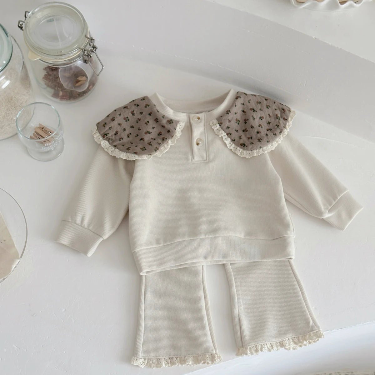 Children's Cozy Two - Piece Outfit Set – Soft Top & Matching Bottoms - Ewapi