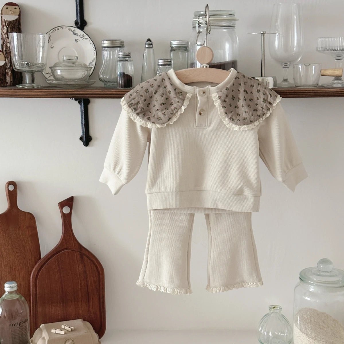 Children's Cozy Two - Piece Outfit Set – Soft Top & Matching Bottoms - Ewapi