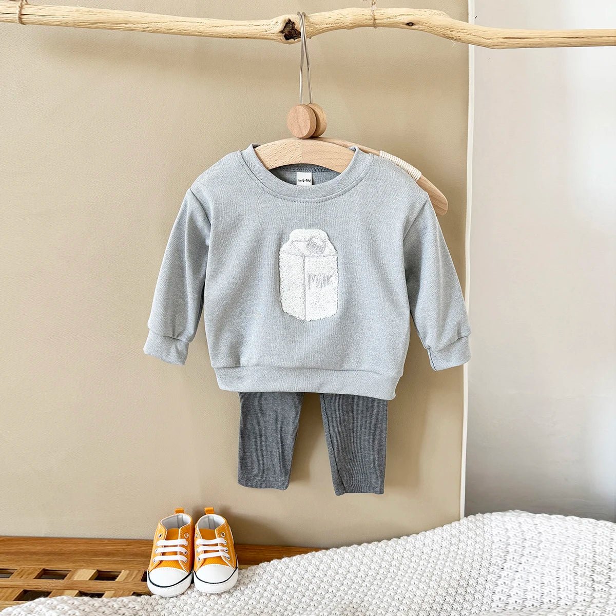 Children's Cozy Two - Piece Outfit Set – Soft Top & Matching Bottoms - Ewapi