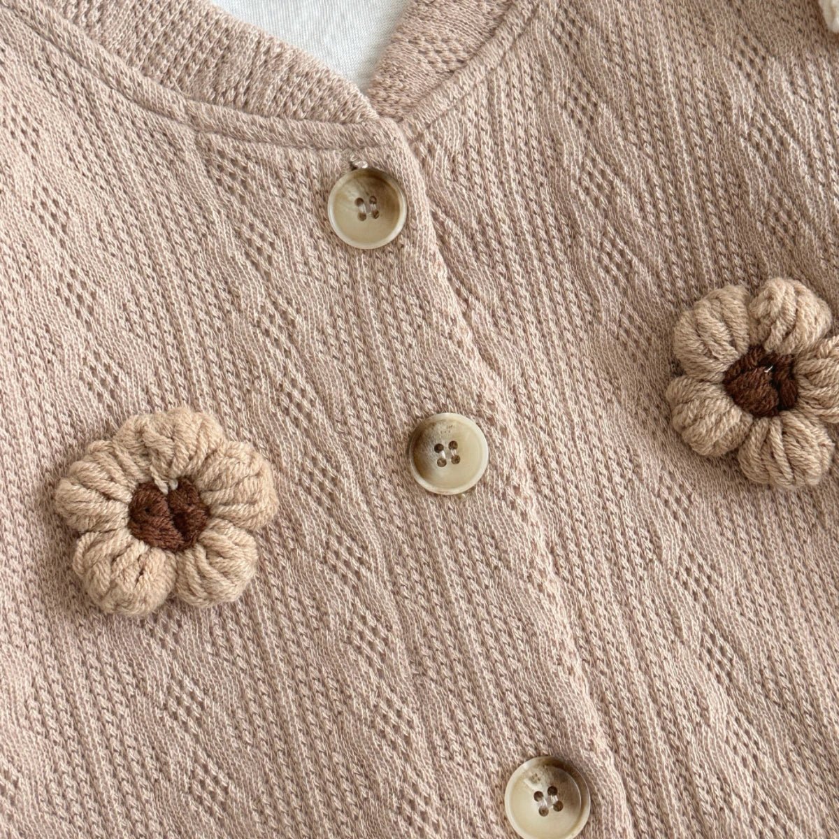 Children's Flower Cardigan & Pants Set - Ewapi