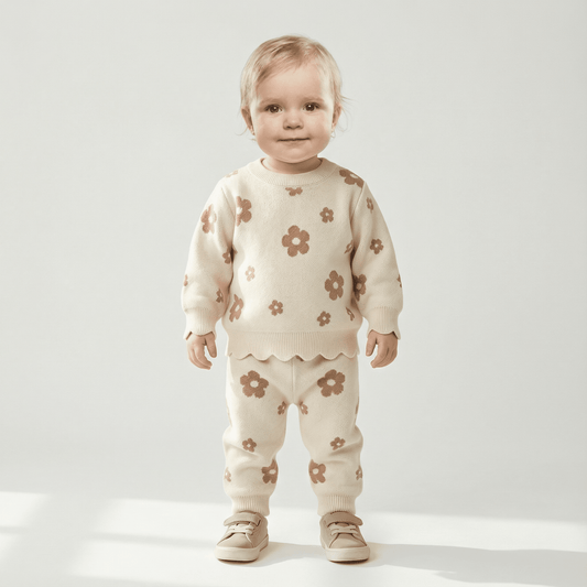 Children's Knitted Pullover Shirt & Pants Set - Ewapi