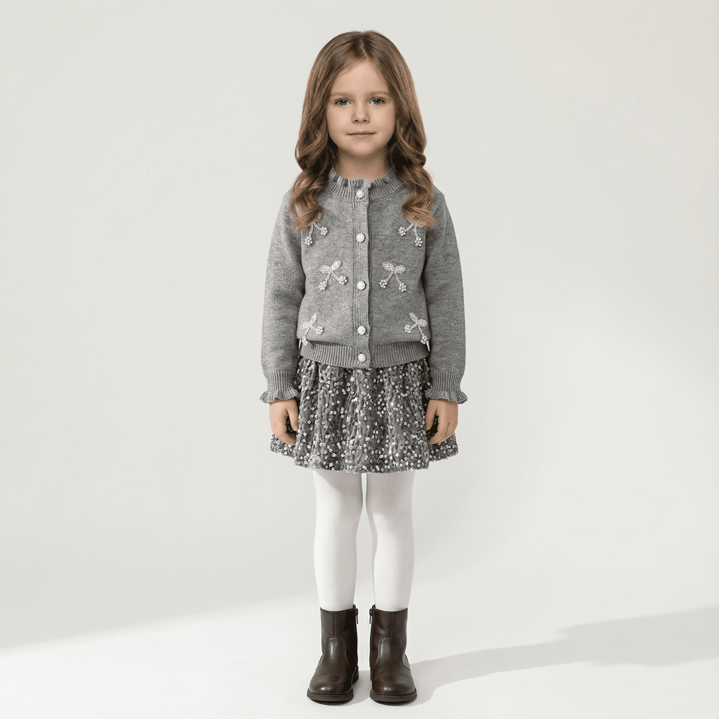 Children's Knitted Pullover Sweater & Skirt Set - Ewapi