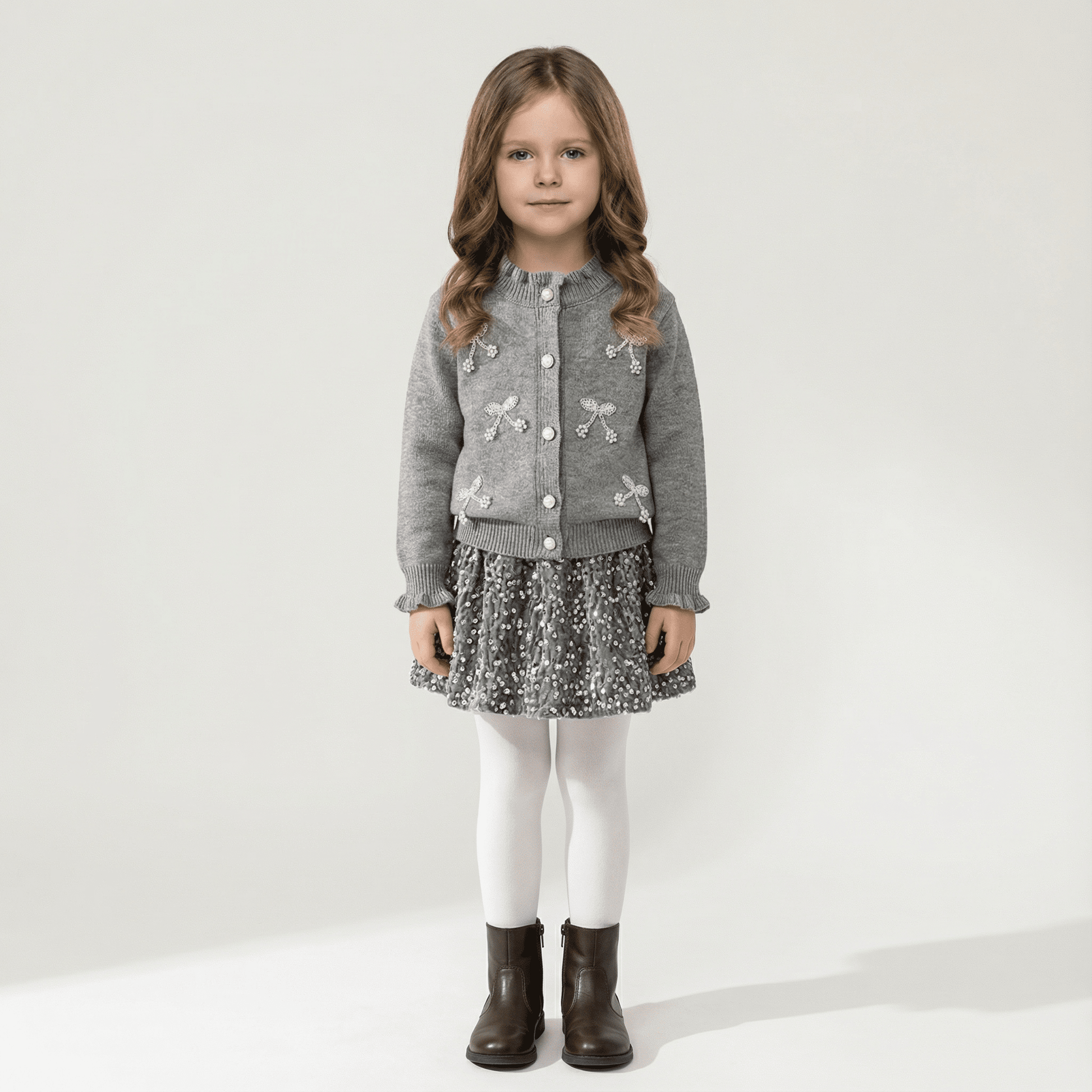 Children's Knitted Pullover Sweater & Skirt Set - Ewapi