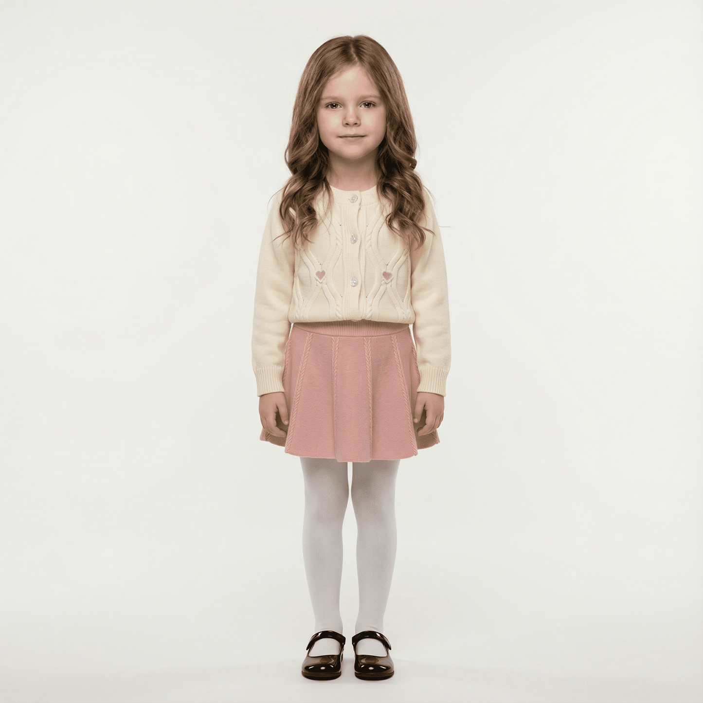 Children's Knitted Pullover Sweater & Skirt Set - Ewapi