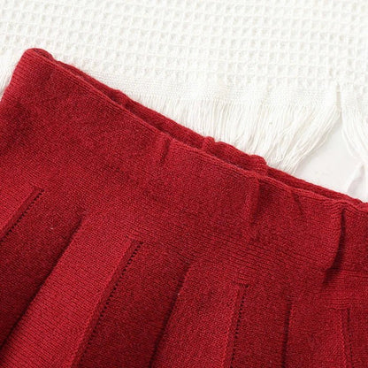 Children's Knitted Pullover Sweater & Skirt Set - Ewapi