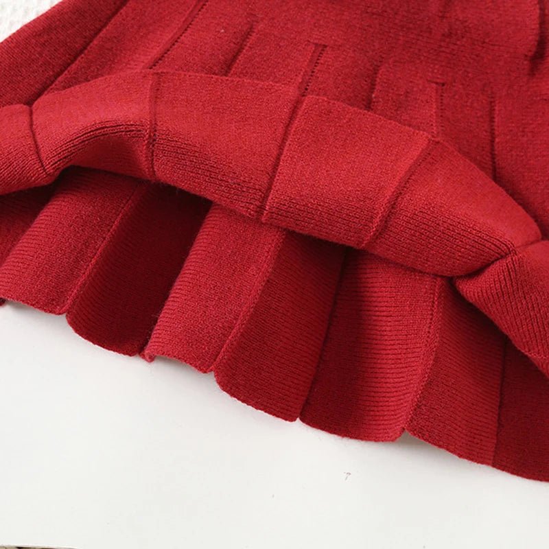 Children's Knitted Pullover Sweater & Skirt Set - Ewapi