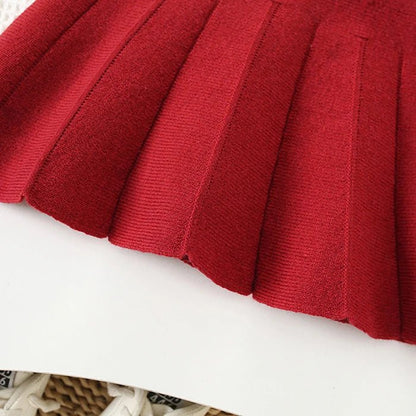 Children's Knitted Pullover Sweater & Skirt Set - Ewapi