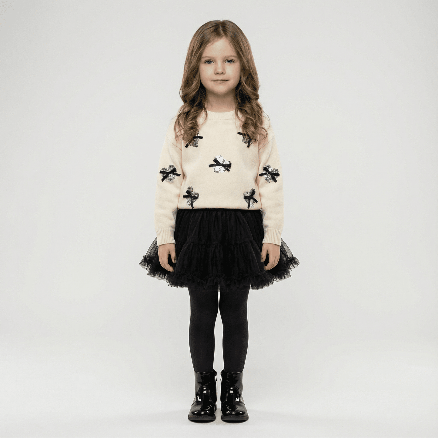 Children's Knitted Pullover Sweater & Skirt Set - Ewapi