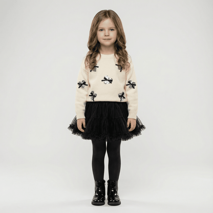 Children's Knitted Pullover Sweater & Skirt Set - Ewapi