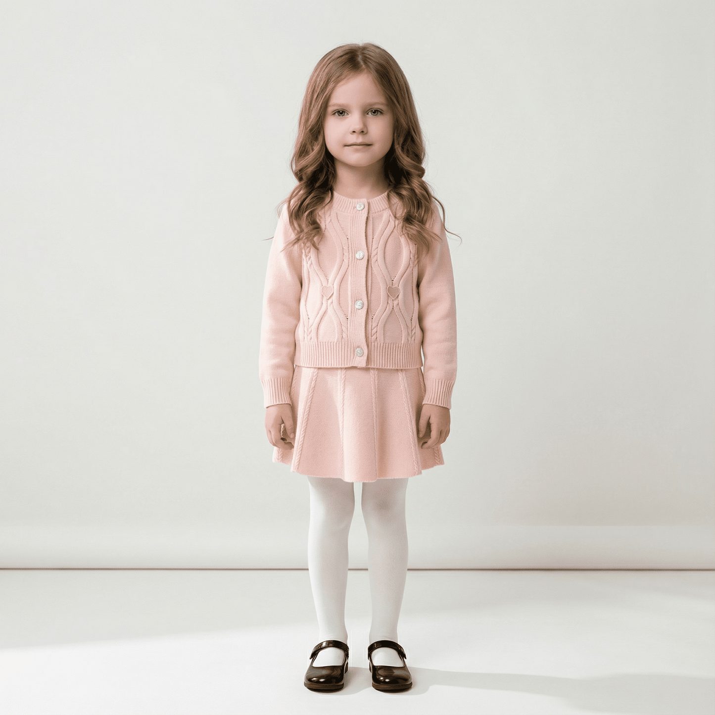 Children's Knitted Pullover Sweater & Skirt Set - Ewapi