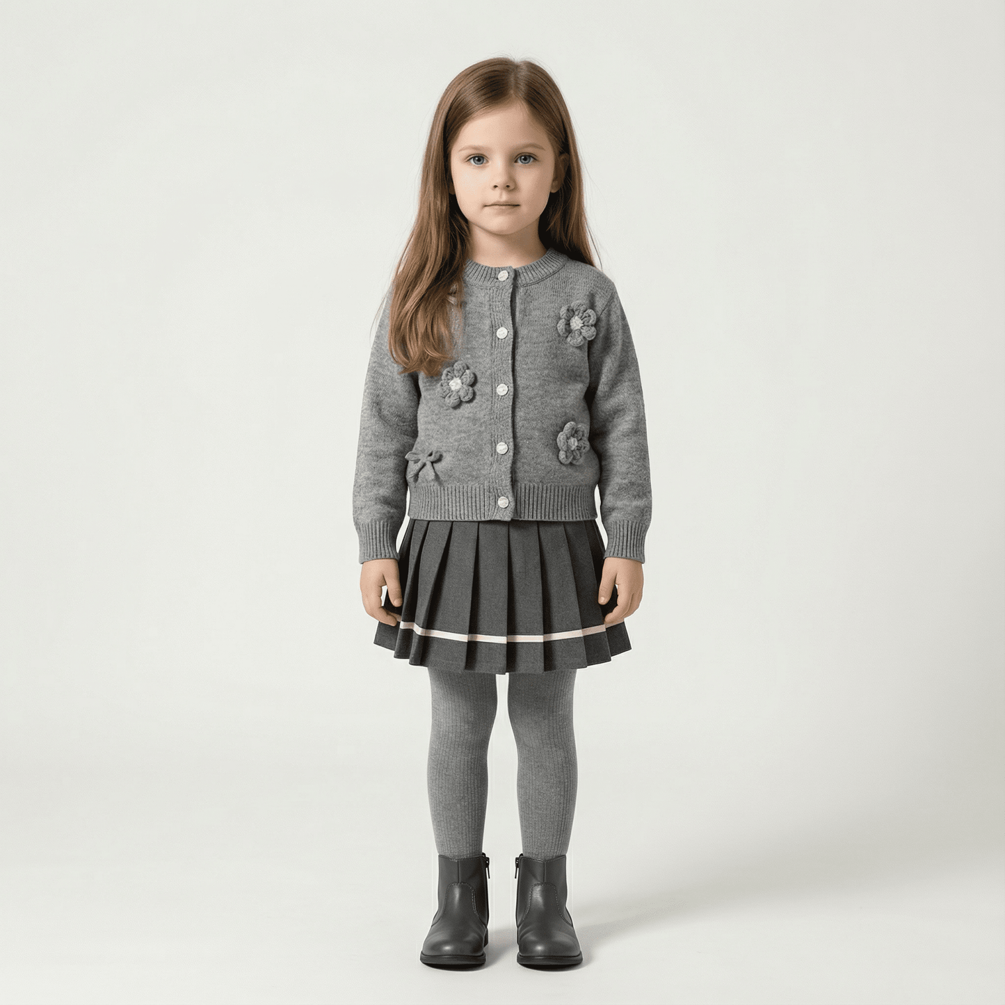 Children's Knitted Pullover Sweater & Skirt Set - Ewapi