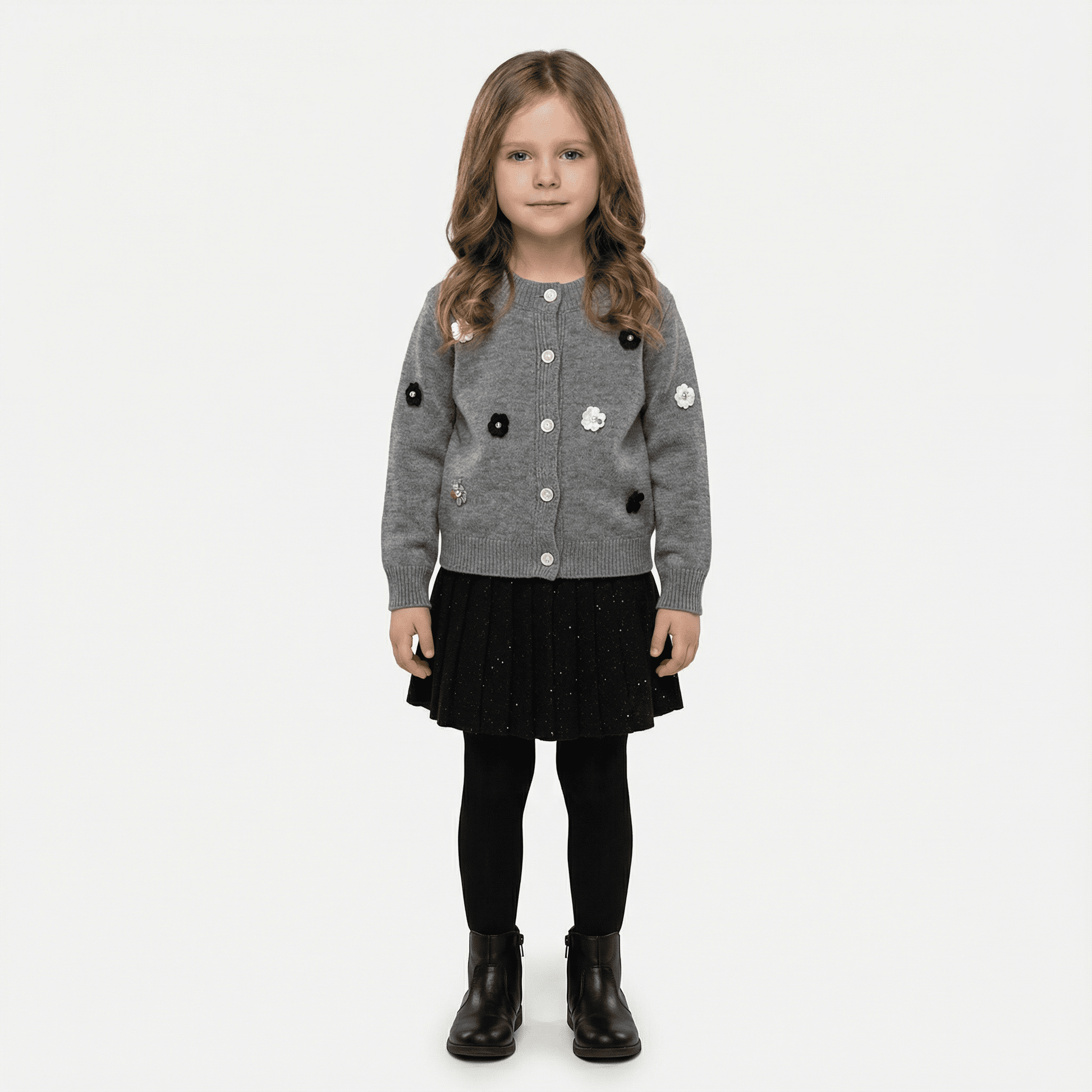 Children's Knitted Pullover Sweater & Skirt Set - Ewapi