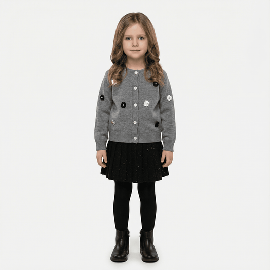 Children's Knitted Pullover Sweater & Skirt Set - Ewapi