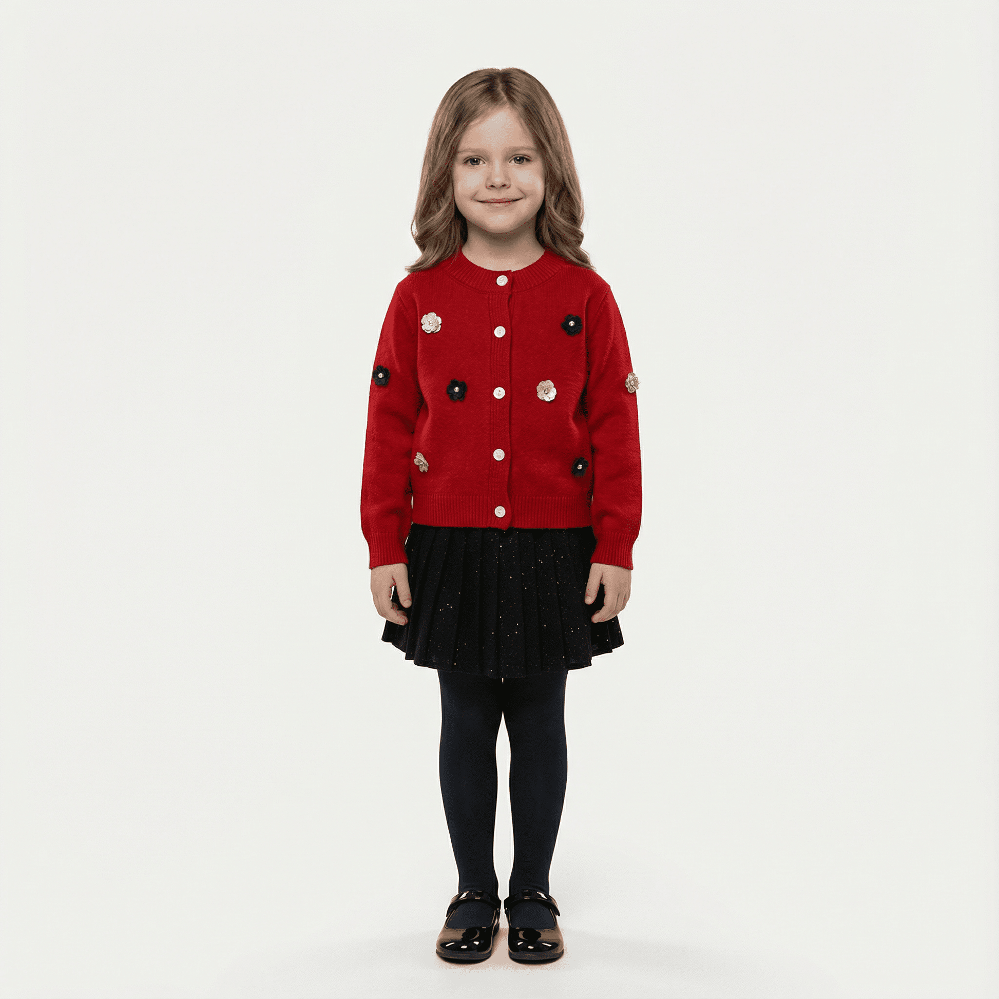 Children's Knitted Pullover Sweater & Skirt Set - Ewapi