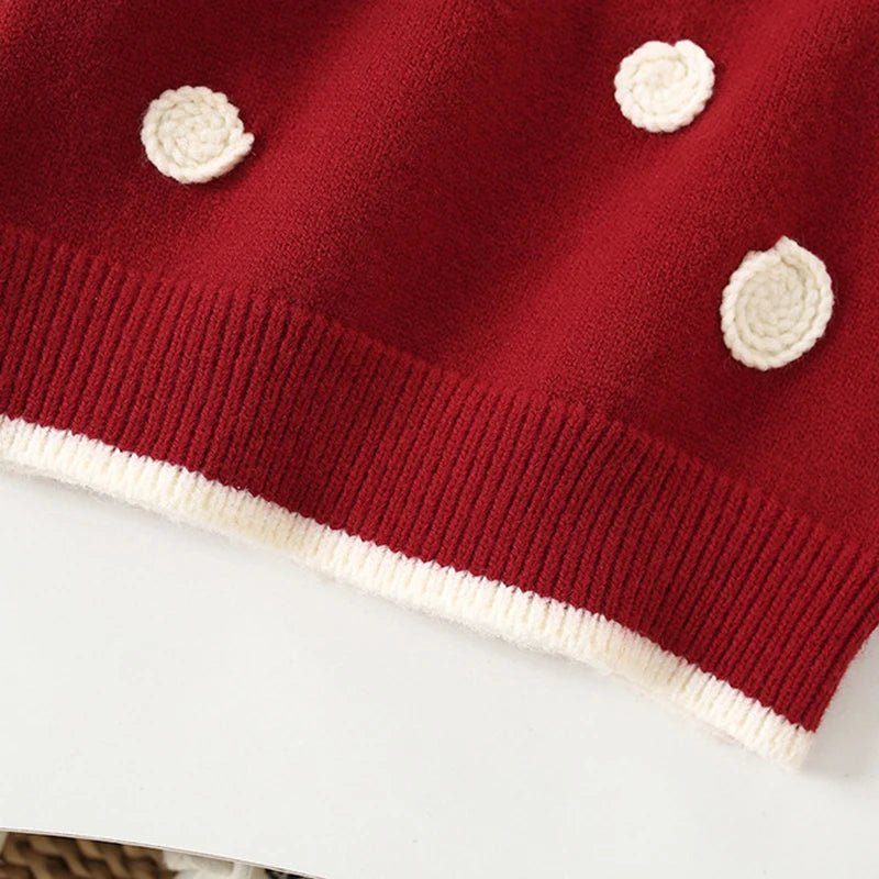 Children's Knitted Pullover Sweater & Skirt Set - Ewapi