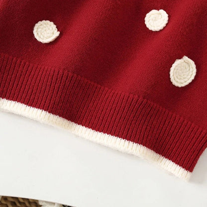 Children's Knitted Pullover Sweater & Skirt Set - Ewapi