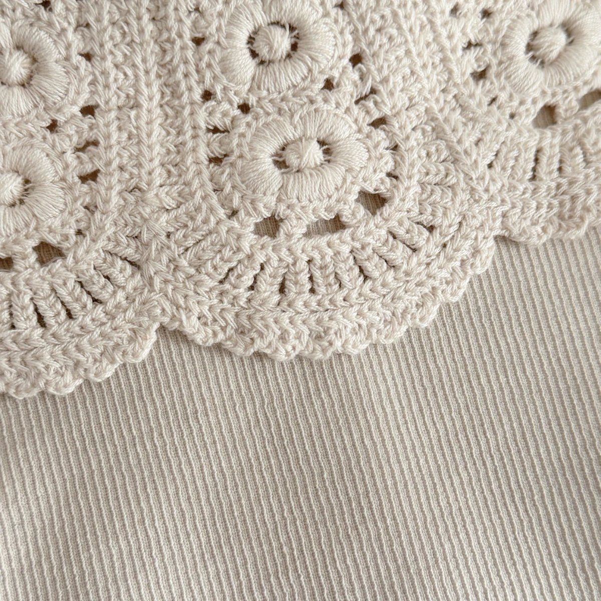 Children's Lace Collar Sweatshirt & Elastic Pants Set - Ewapi