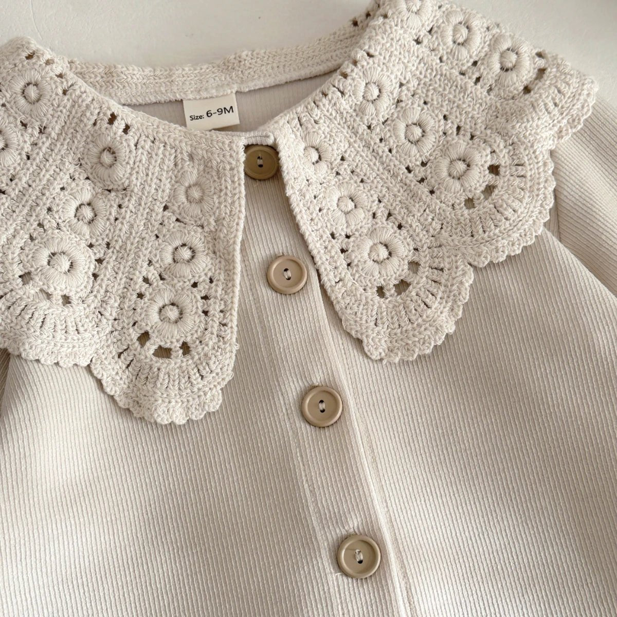 Children's Lace Collar Sweatshirt & Elastic Pants Set - Ewapi