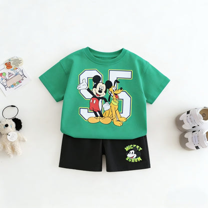 Cartoon T-Shirt and Shorts Set