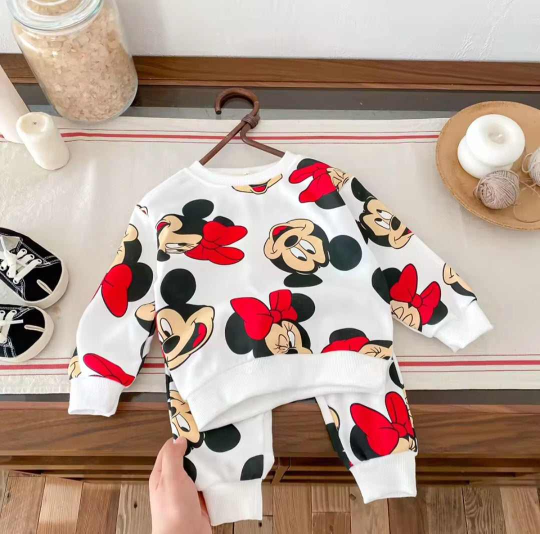 Cotton Sweatshirt and Pants Set