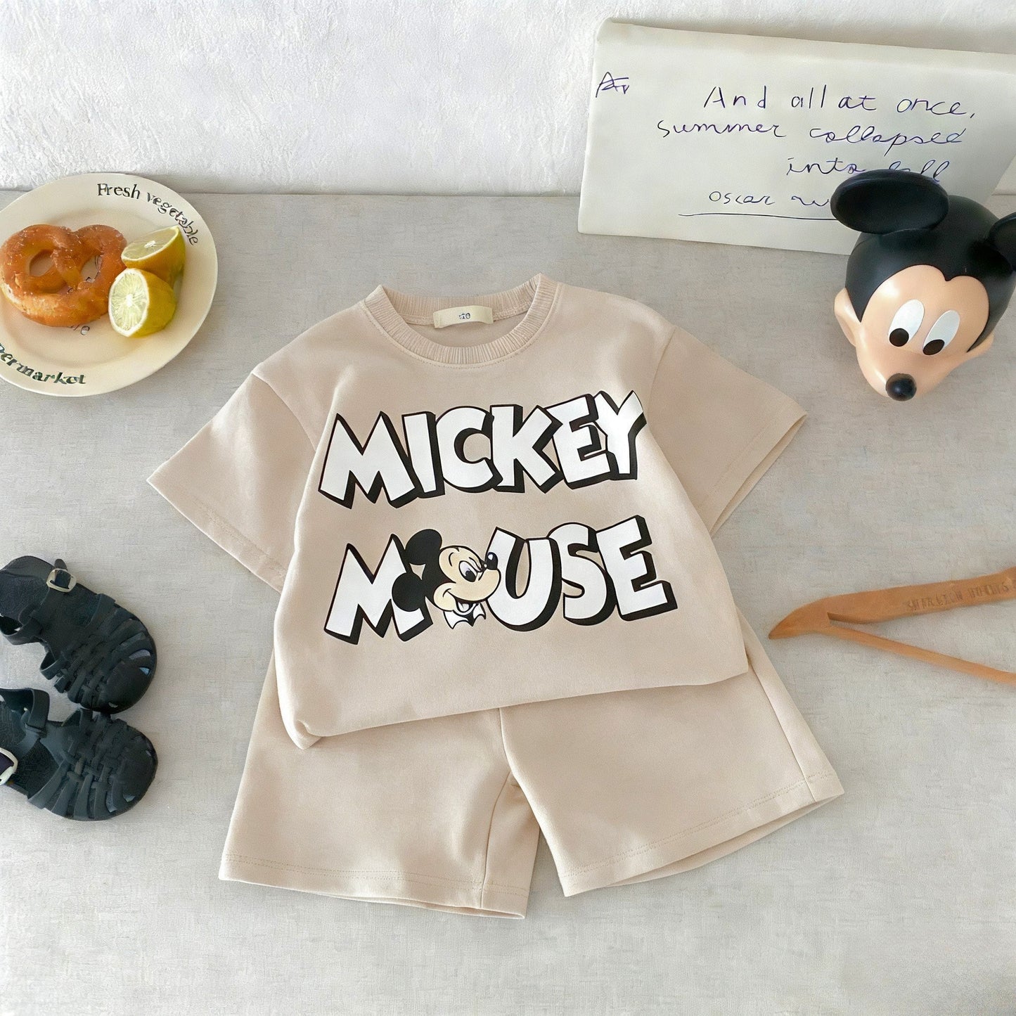 Cartoon T-Shirt and Shorts Set