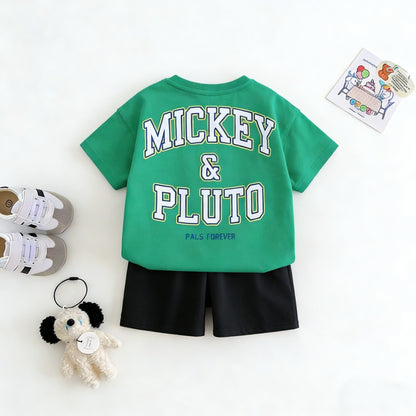 Cartoon T-Shirt and Shorts Set