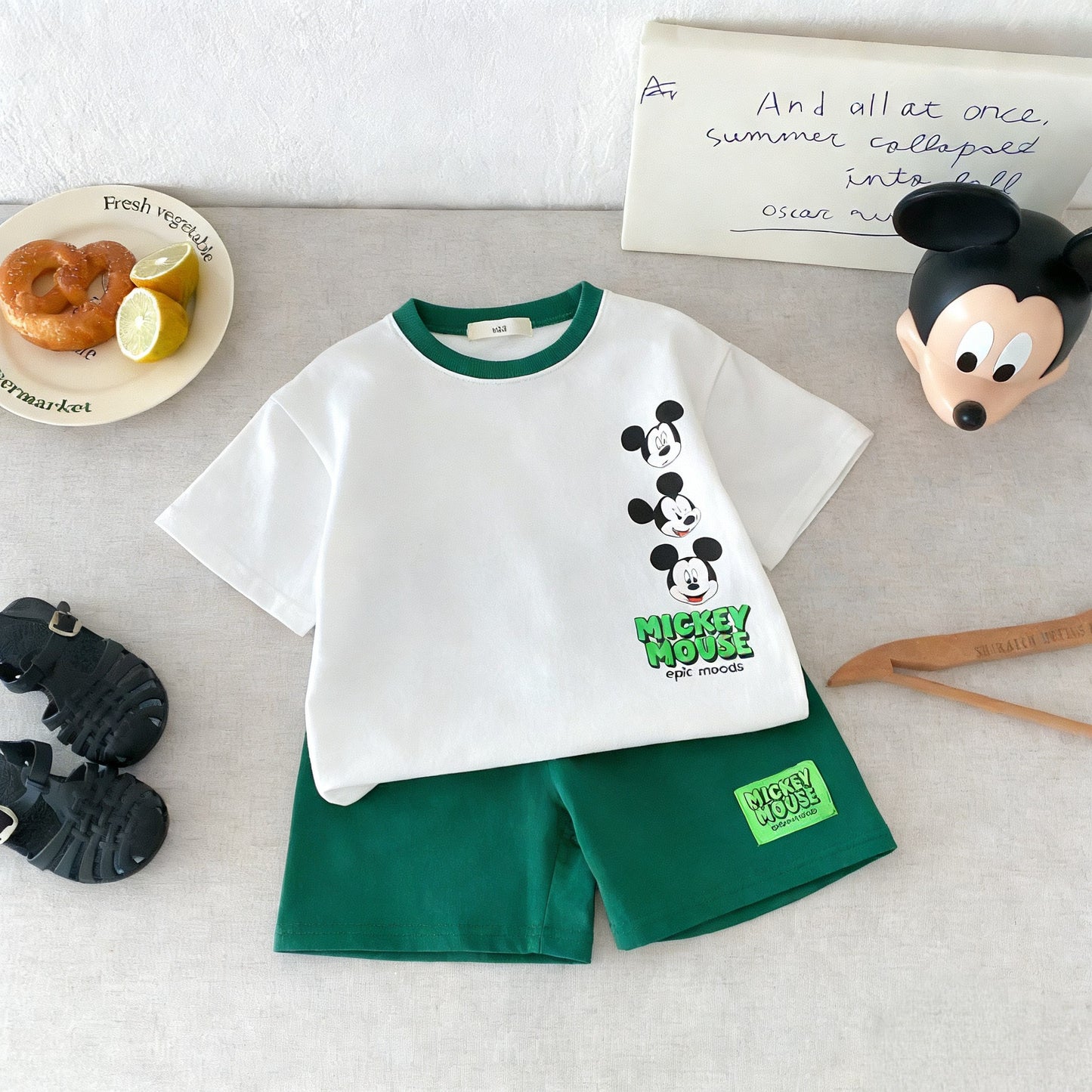Cartoon T-Shirt and Shorts Set