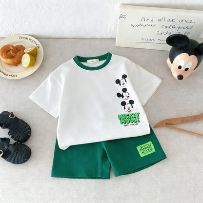 Cartoon T-Shirt and Shorts Set