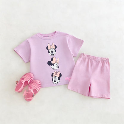 Cartoon T-Shirt and Shorts Set