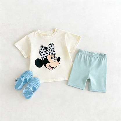 Cartoon T-Shirt and Shorts Set