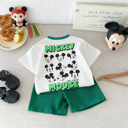 Cartoon T-Shirt and Shorts Set