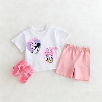 Cartoon T-Shirt and Shorts Set