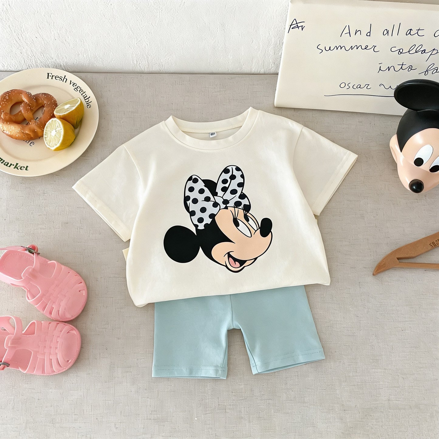 Cartoon T-Shirt and Shorts Set