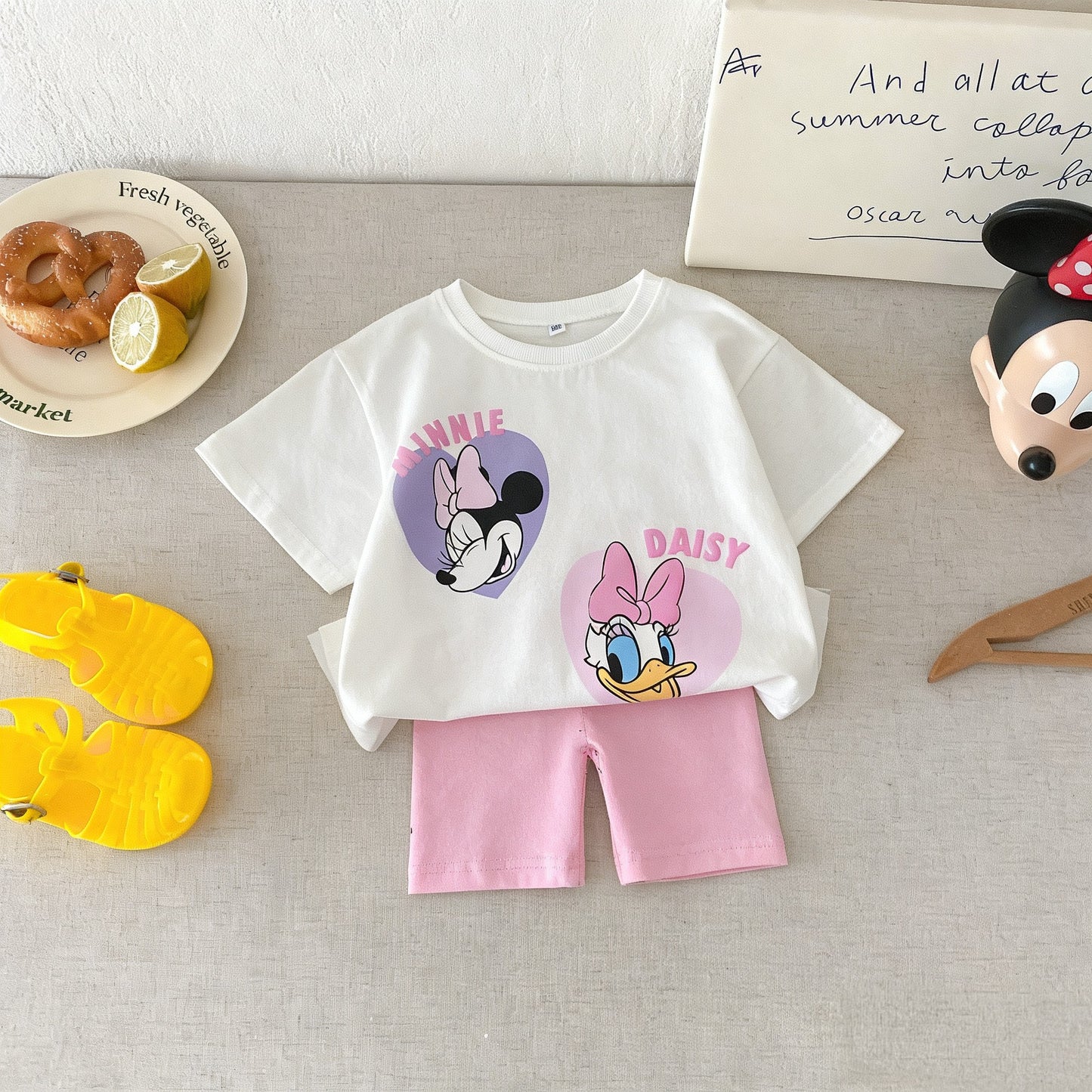 Cartoon T-Shirt and Shorts Set