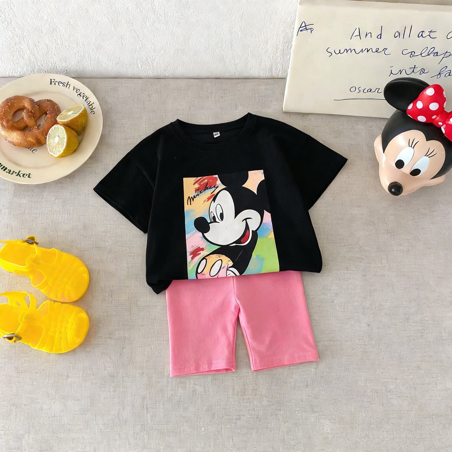 Cartoon T-Shirt and Shorts Set