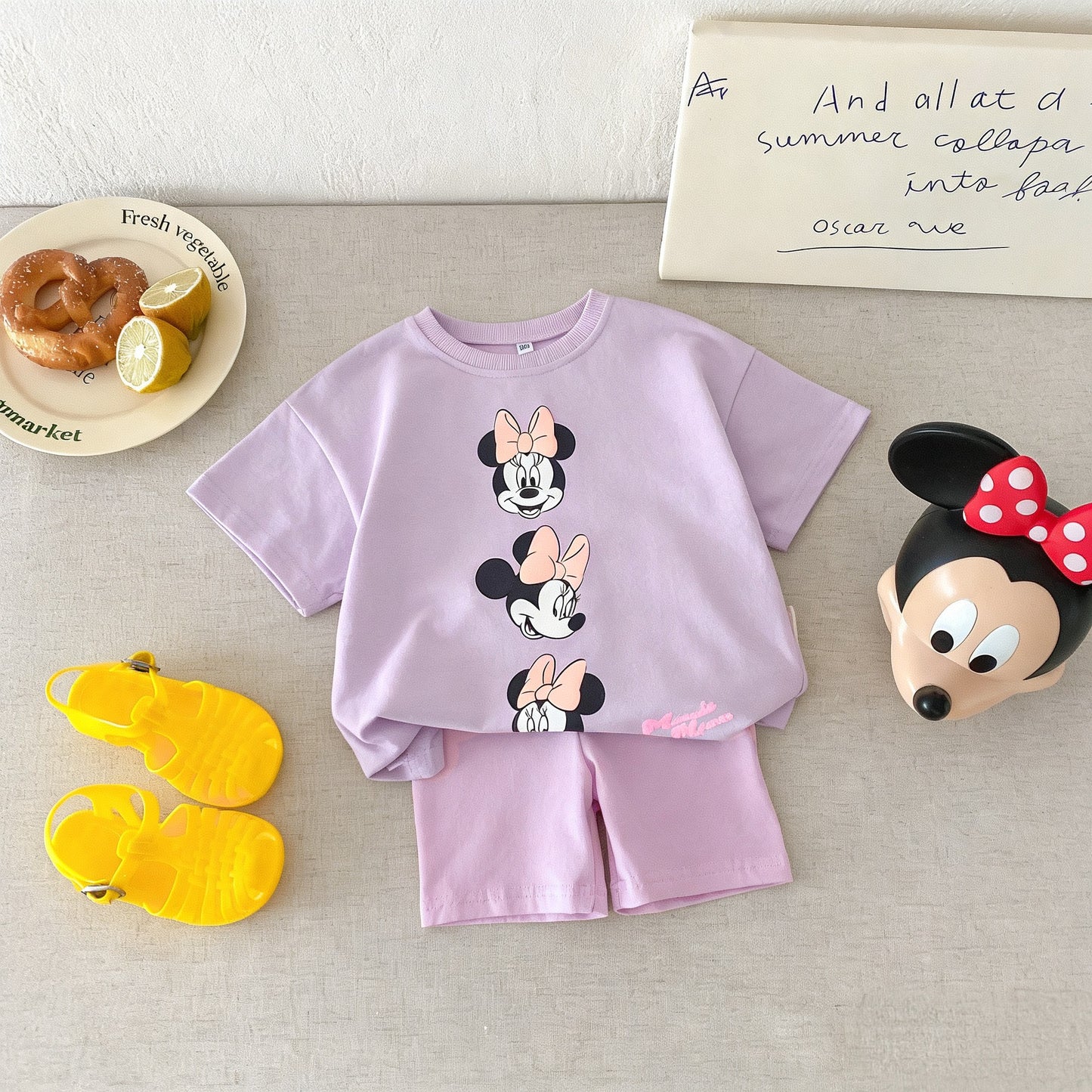 Cartoon T-Shirt and Shorts Set