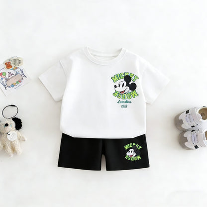 Cartoon T-Shirt and Shorts Set